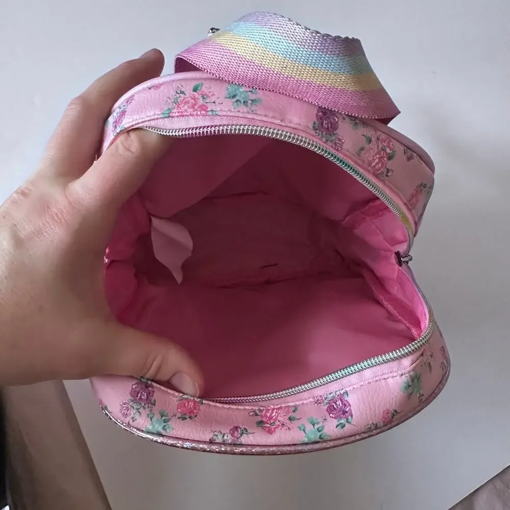 OMG ACCESSORIES Kids' Love Bow Print Mini Backpack In Cotton Candy